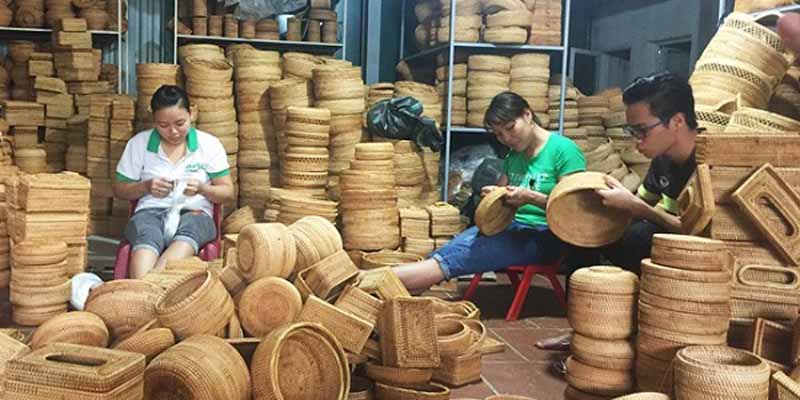 Làng Nghề Mây Tre Đan | Trải Nghiệm Văn Hóa Việt Nam 6 Quy trình sản xuất tại làng nghề mây tre đan